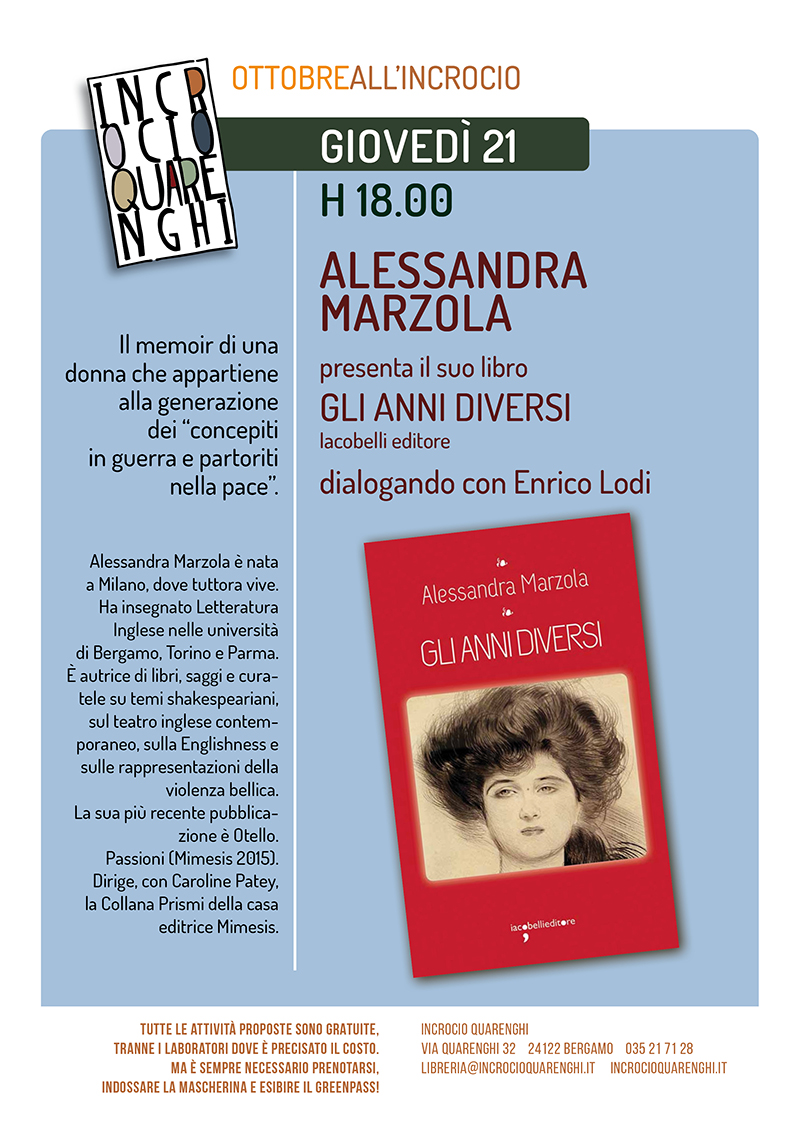 Alessandra Marzola presenta il suo libro GLI ANNI DIVERSI con Enrico Lodi